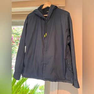 Hugo Boss Shirt Relaxed Fit size L Lightweight Jacket Windbreaker w Hood RN73616